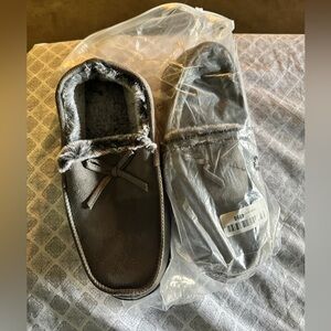 Men's Brown Fur-Lined Loafers